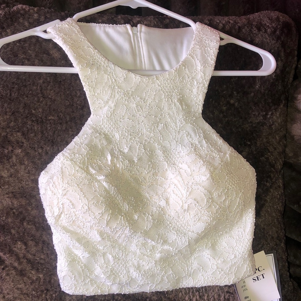 Cropped Embroidered Top
